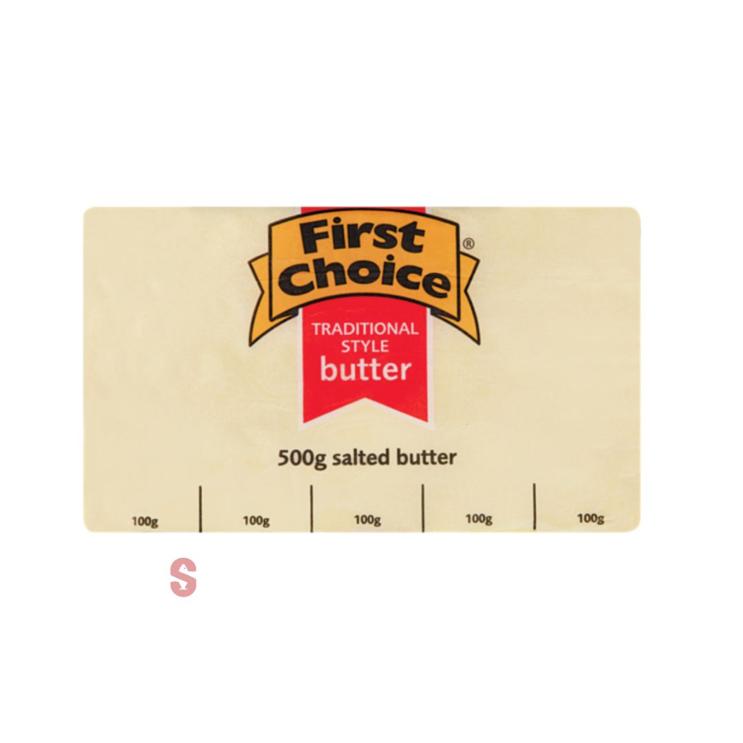 First Choice butter packaging on a white background