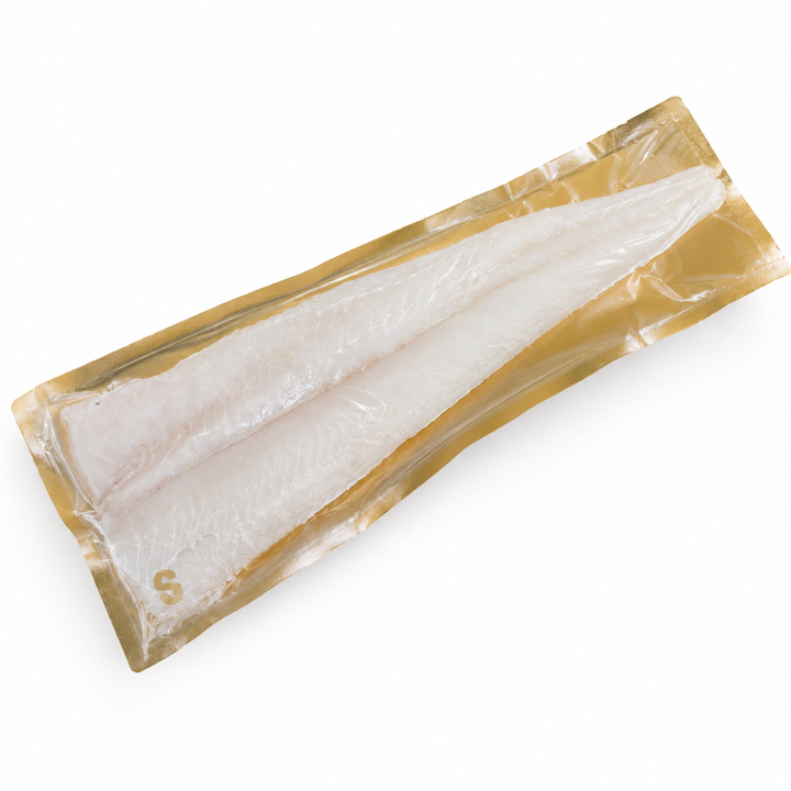 kingklip fillets packaged on a white background
