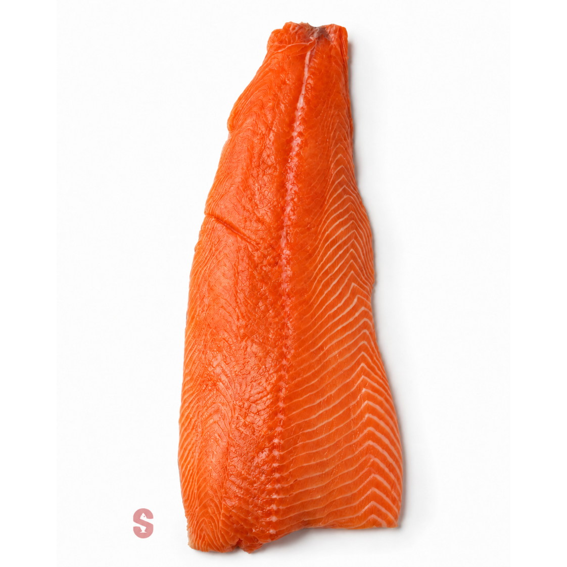 Salmon fillet on a white background